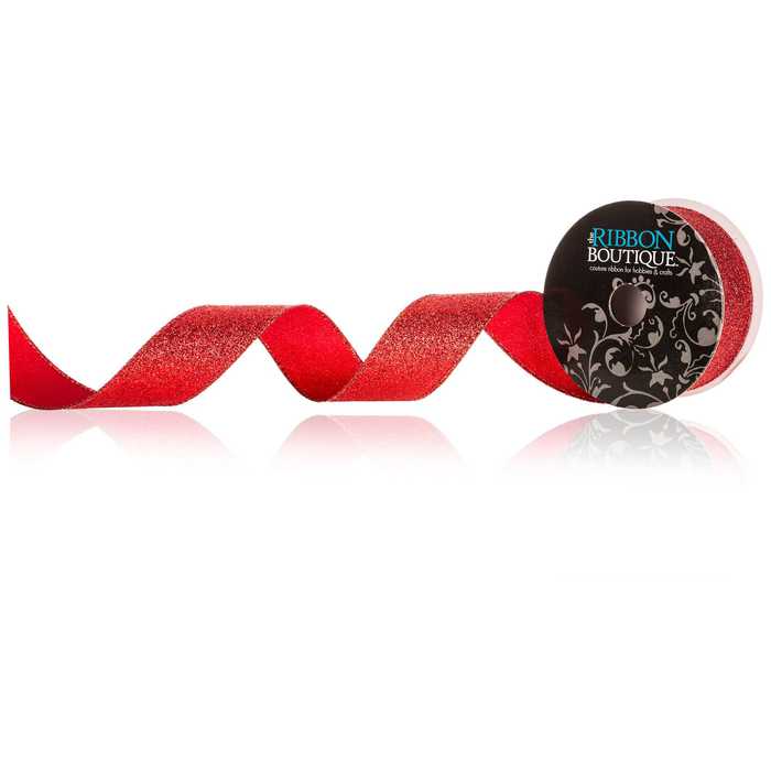 Red Glitter Ribbon 1 1/2" Hobby Lobby 379180